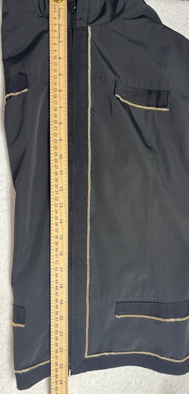 Chico's Zenergy Chloe Chain Trim Jacket Black Size 3 (XL/16) Windbreaker - Picture 12 of 13